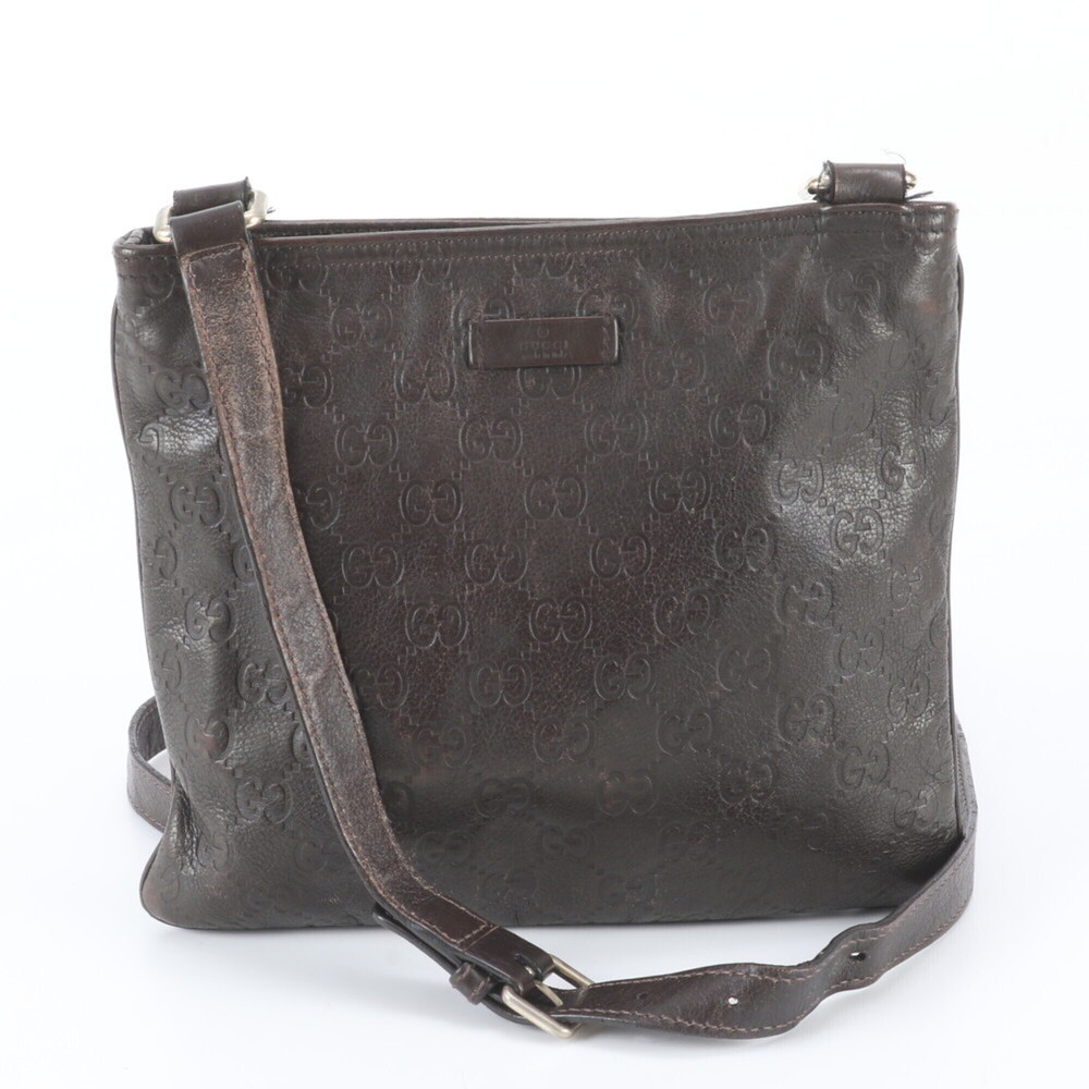 Gucci Guccissima 201533 Leather Shoulder Bag Messenger Business Tote for Men